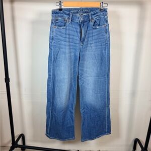 American Eagle Outfitters Medium Blue Wide-Leg Jeans